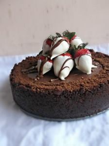 Csokoládés sajttorta szelet